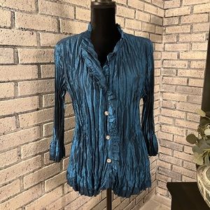 Dressbarn Collection Womens Crinkle Blouse